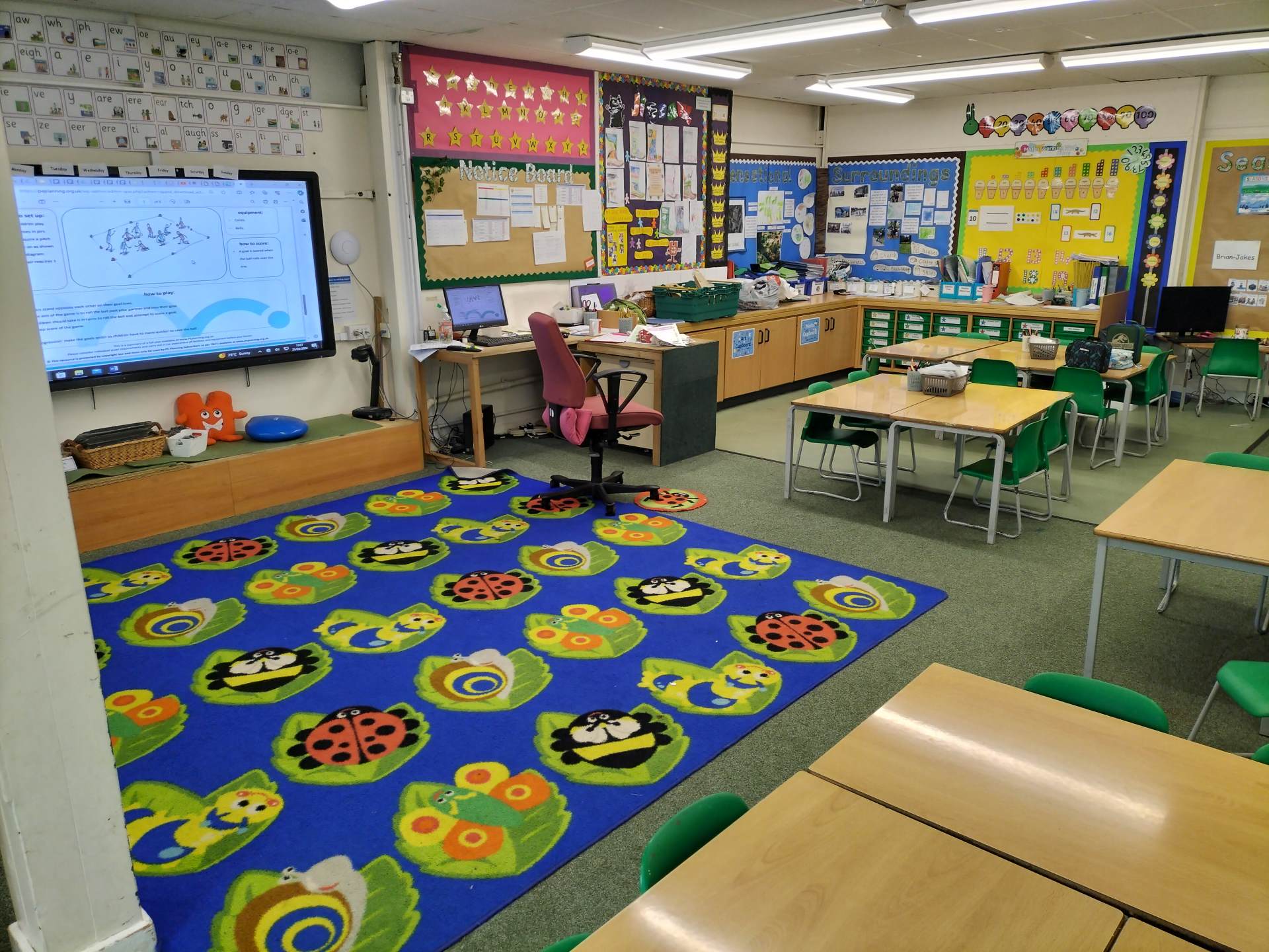 An image of the Year 1 classroom